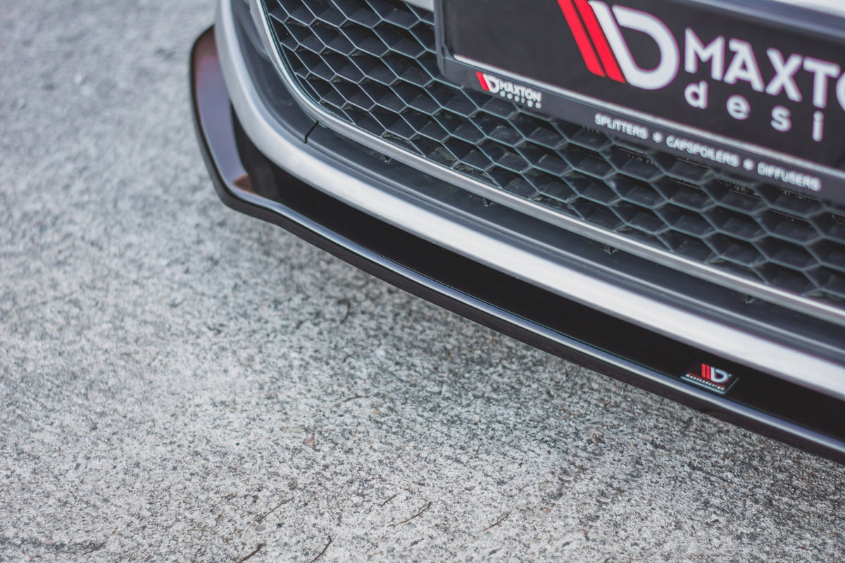 Street+ Spoilerlippe Front Ansatz V.2 passend für VW Golf GTI / GTD Mk7  schwarz Hochglanz – Ansicht 6