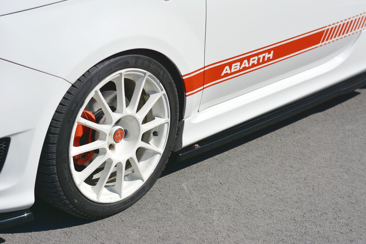 Street+ Seitenschweller Leisten passend für Abarth  500 Mk1 schwarz Hochglanz – Ansicht 3