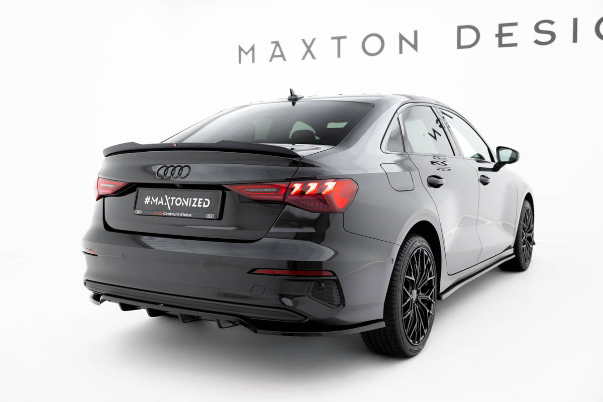 Street+ Mittlerer Diffusor RACE passend für Audi A3 Limousine 8Y schwarz Hochglanz – Ansicht 5