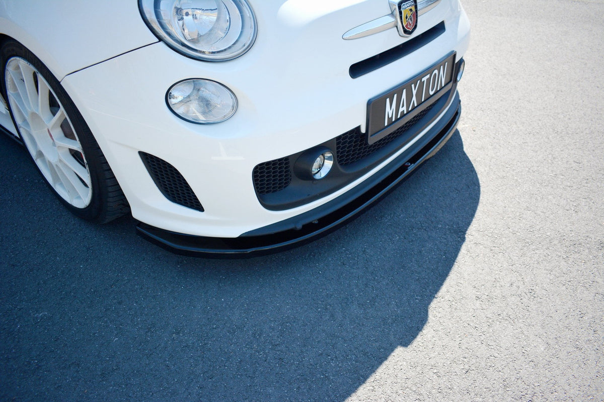 Street+ Spoilerlippe Front Ansatz V.2 passend für Abarth  500 Mk1 schwarz Hochglanz – Ansicht 4