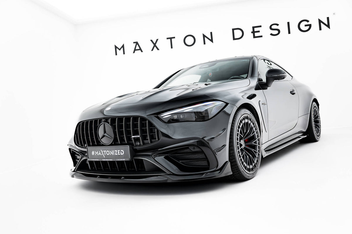 Street+ Spoilerlippe Front Ansatz V.2 passend für Mercedes-AMG CLE 53 C236 schwarz Hochglanz – Ansicht 3