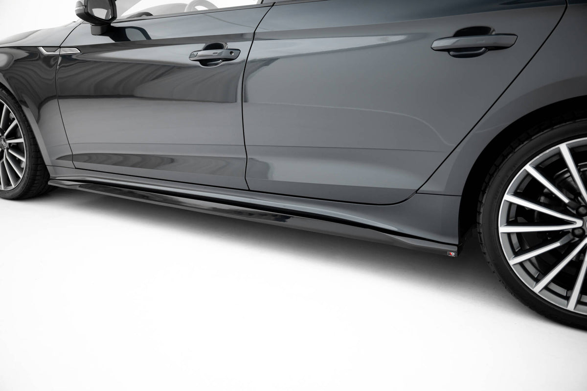 Street+ Seitenschweller Leisten passend für Audi A5 Sportback F5 Facelift schwarz Hochglanz – Ansicht 1