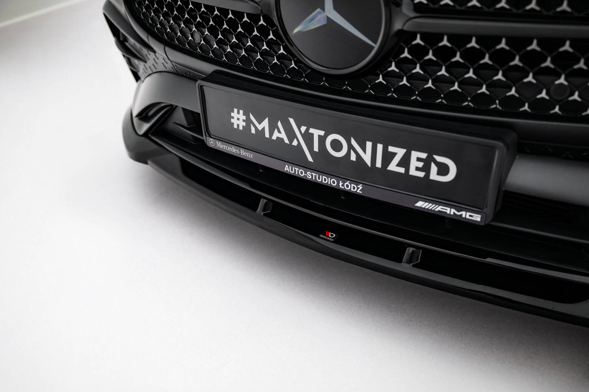 Street+ Spoilerlippe Front Ansatz V.2 passend für Mercedes-Benz CLE AMG-Line C236 schwarz Hochglanz – Ansicht 3
