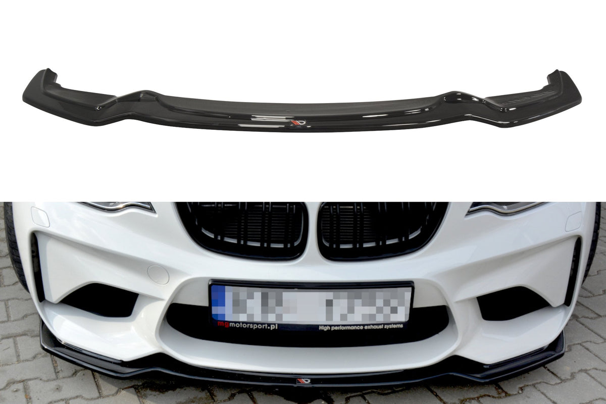 Street+ Spoilerlippe Front Ansatz passend für BMW M2 (F87) COUPÉ schwarz Hochglanz – Ansicht 2