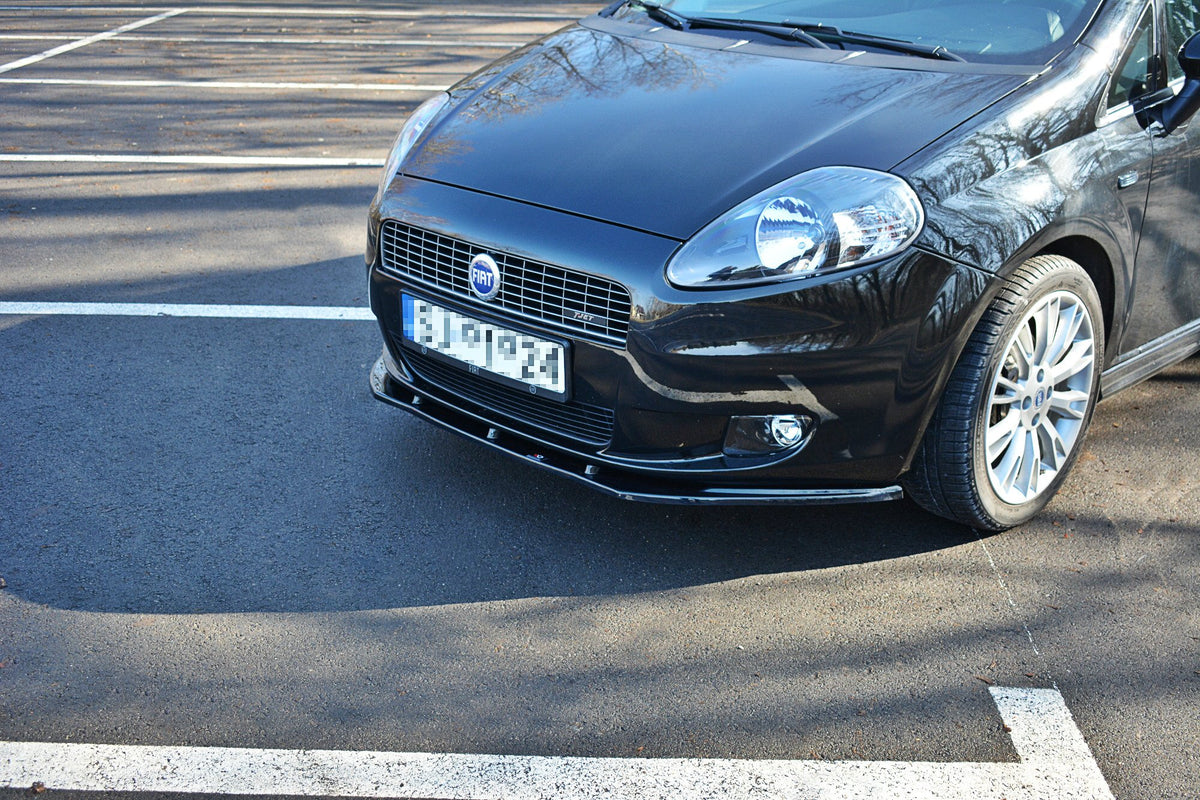 Street+ Spoilerlippe Front Ansatz passend für FIAT GRANDE PUNTO STANDARD schwarz Hochglanz – Ansicht 3