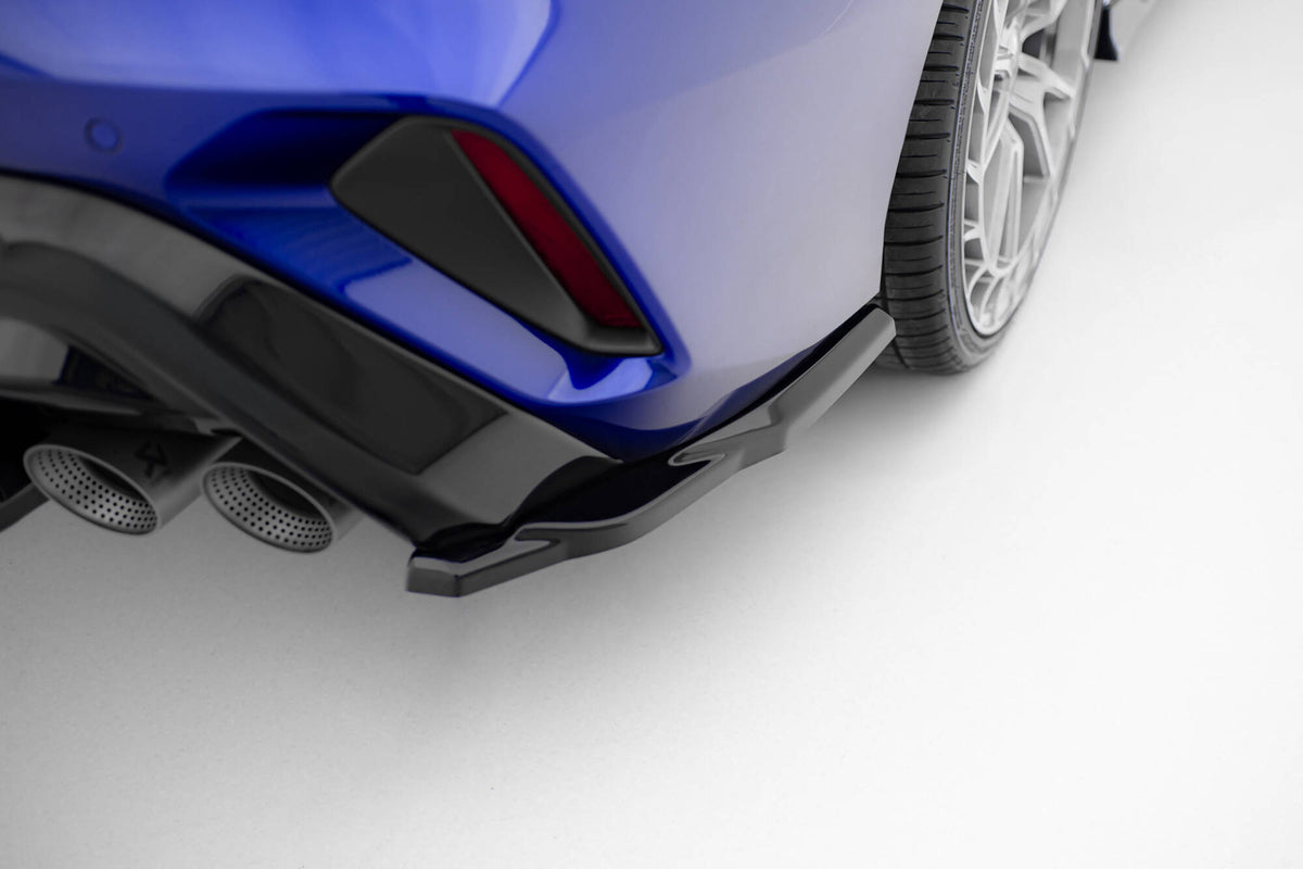 Heck Ansatz Flaps Diffusor V.3 passend für Audi S3 Limousine 8Y Facelift schwarz Hochglanz – Ansicht 3