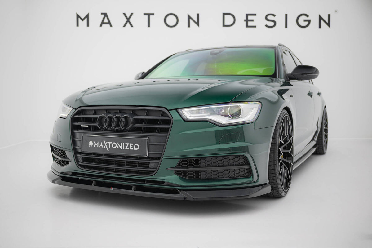 Street+ Spoilerlippe Front Ansatz V.3 passend für Audi A6 S-line / S6 C7 schwarz Hochglanz – Ansicht 3