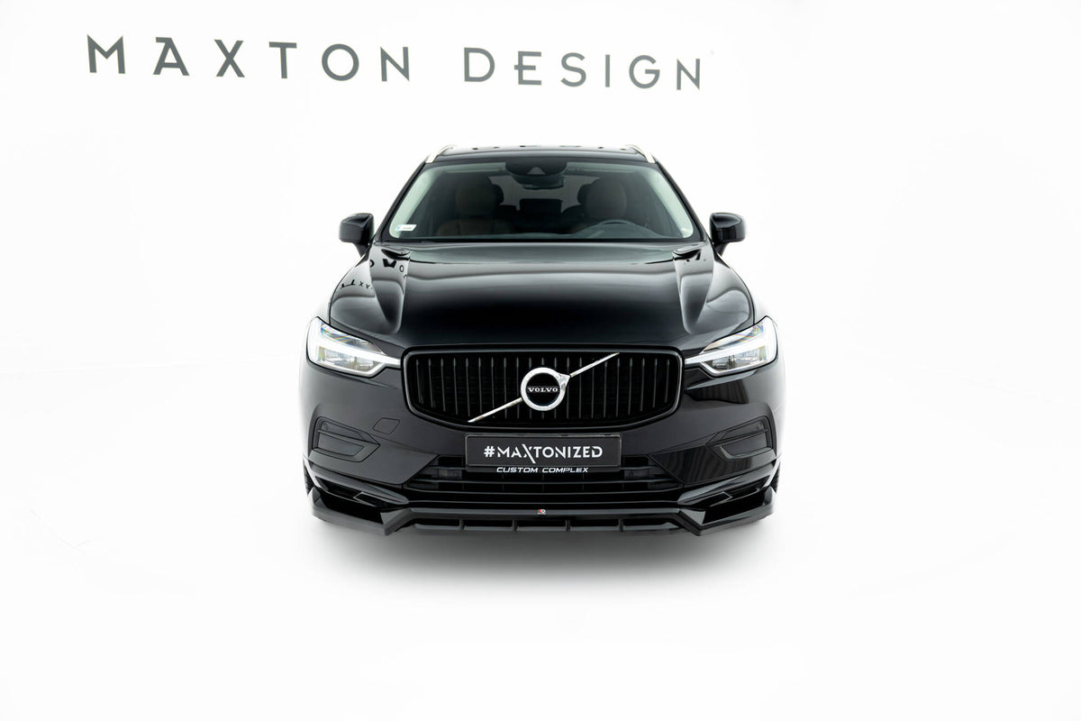 Street+ Spoilerlippe Front Ansatz passend für Volvo XC60 Mk2 schwarz Hochglanz – Ansicht 1