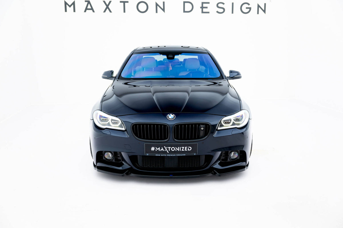 Street+ Spoilerlippe Front Ansatz V.3 passend für BMW 5er F10/F11 M-Paket schwarz Hochglanz – Ansicht 1