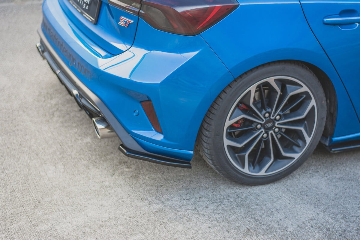 Heck Ansatz Flaps Diffusor V.1 passend für Ford Focus ST Mk4 schwarz Hochglanz – Ansicht 7