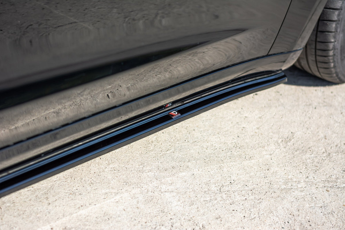 Street+ Seitenschweller Leisten passend für Tesla Model 3 / Model 3 Performance Mk1 / Mk1 Facelift schwarz Hochglanz – Ansicht 4