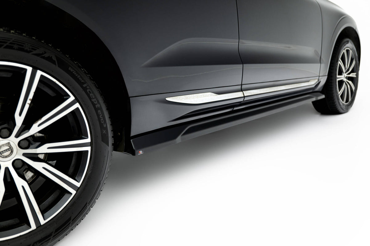 Street+ Seitenschweller Leisten passend für Volvo XC60 Mk2 schwarz Hochglanz – Ansicht 1