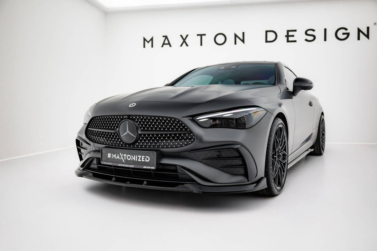 Street+ Spoilerlippe Front Ansatz V.2 passend für Mercedes-Benz CLE AMG-Line C236 schwarz Hochglanz – Ansicht 4