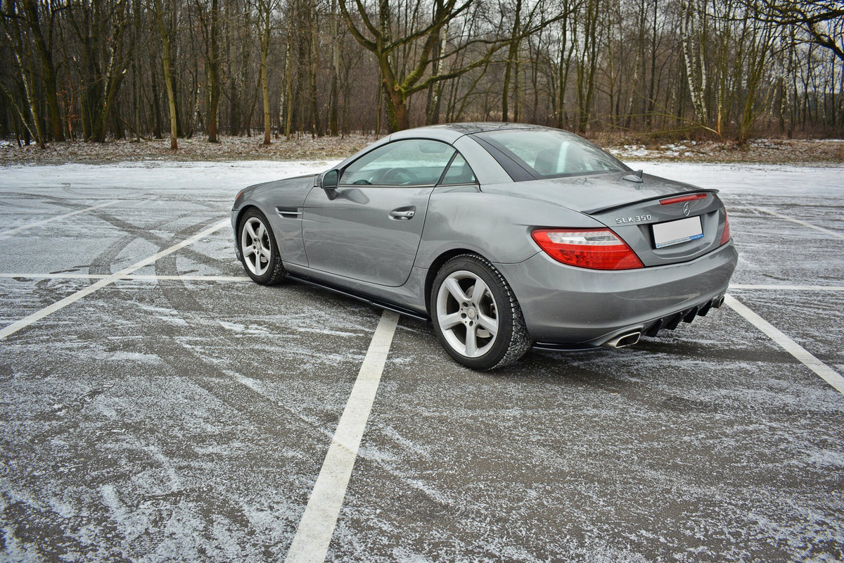 Diffusor Heck Ansatz passend für Mercedes SLK R172 schwarz Hochglanz – Ansicht 4
