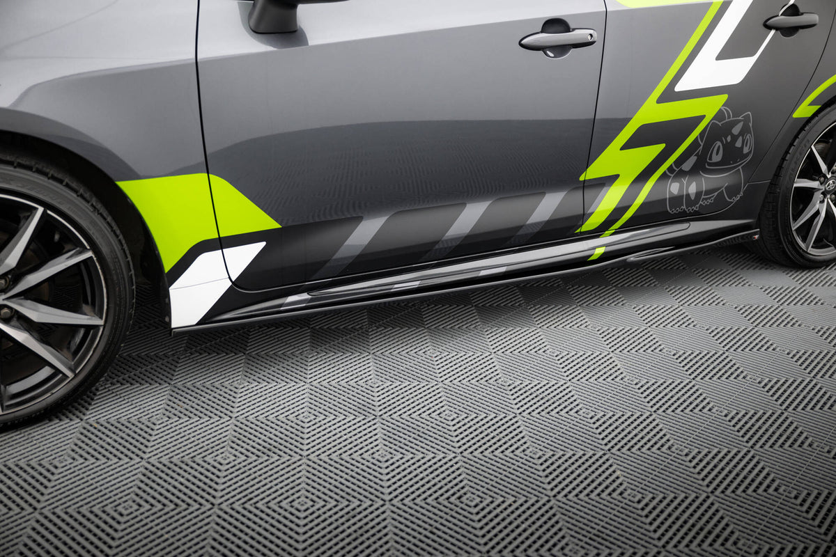 Street+ Seitenschweller Leisten passend für Toyota Corolla GR Sport Touring Sports XII schwarz Hochglanz – Ansicht 3