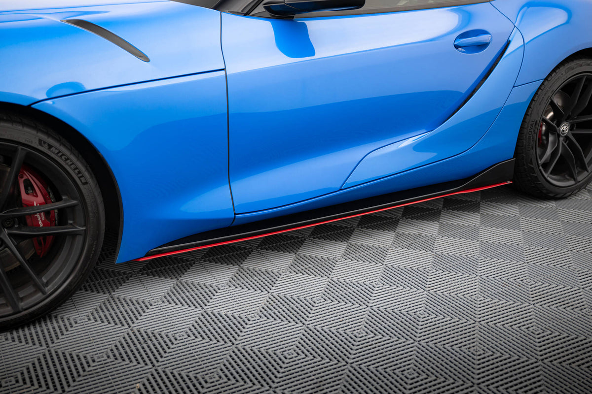 Street+ Seitenschweller Leisten V.2 passend für Toyota Supra Mk5 schwarz Hochglanz – Ansicht 4