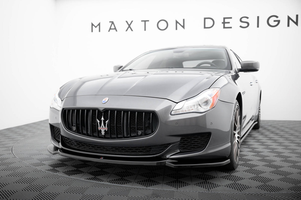 Street+ Spoilerlippe Front Ansatz passend für Maserati Quattroporte Mk6 schwarz Hochglanz – Ansicht 1