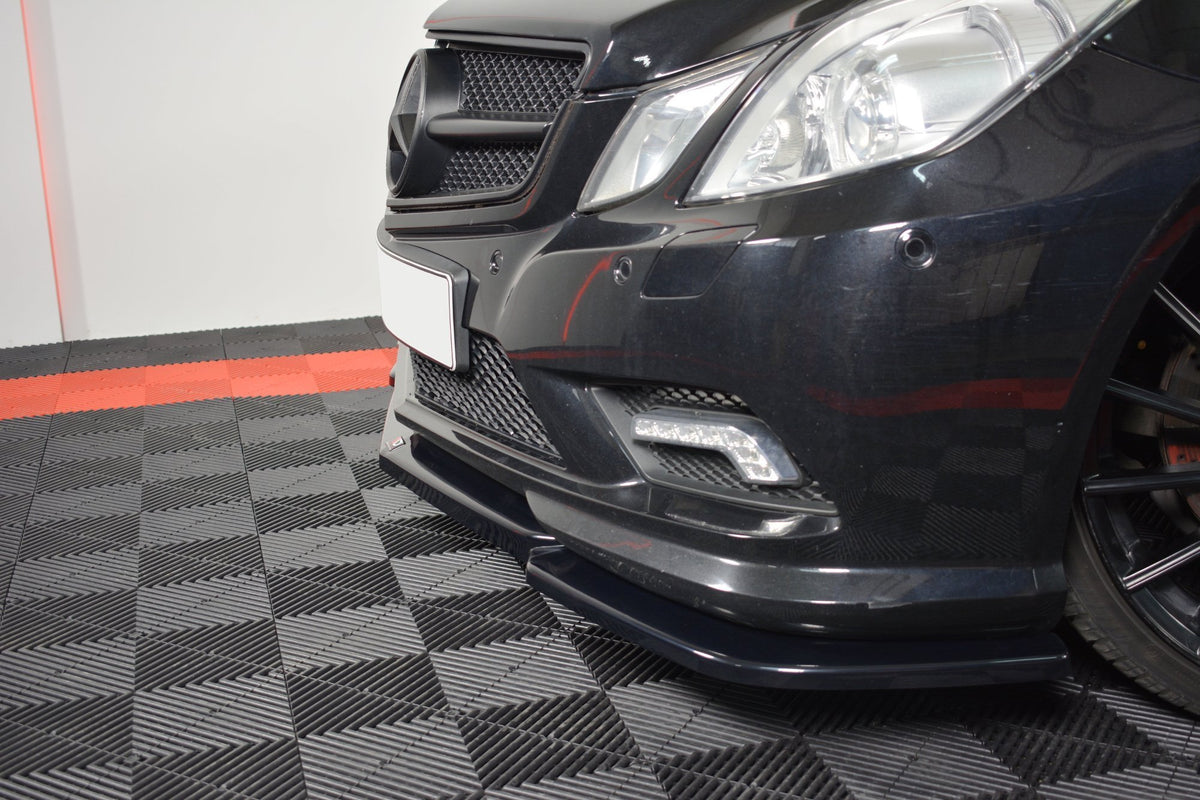 Street+ Spoilerlippe Front Ansatz passend für Mercedes-Benz E-Klasse W207 Coupe AMG-Line schwarz Hochglanz – Ansicht 4