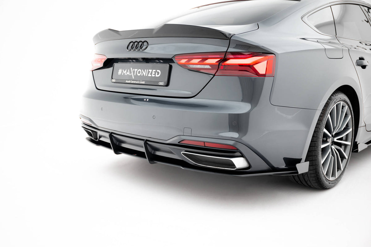 Street Pro Heckschürze + Flaps passend für Audi A5 F5 Facelift schwarz Hochglanz – Ansicht 4