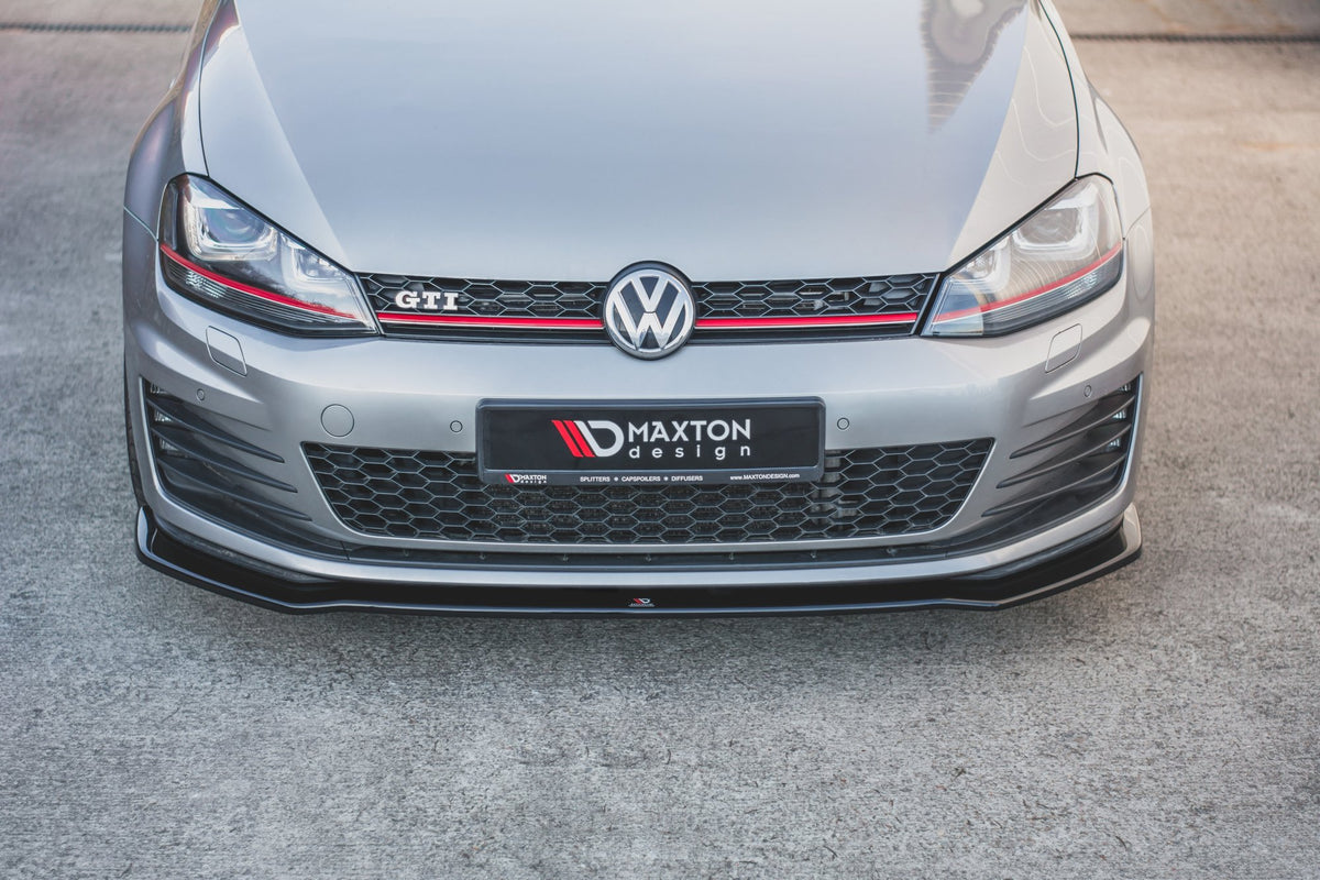 Street+ Spoilerlippe Front Ansatz V.2 passend für VW Golf GTI / GTD Mk7  schwarz Hochglanz – Ansicht 1