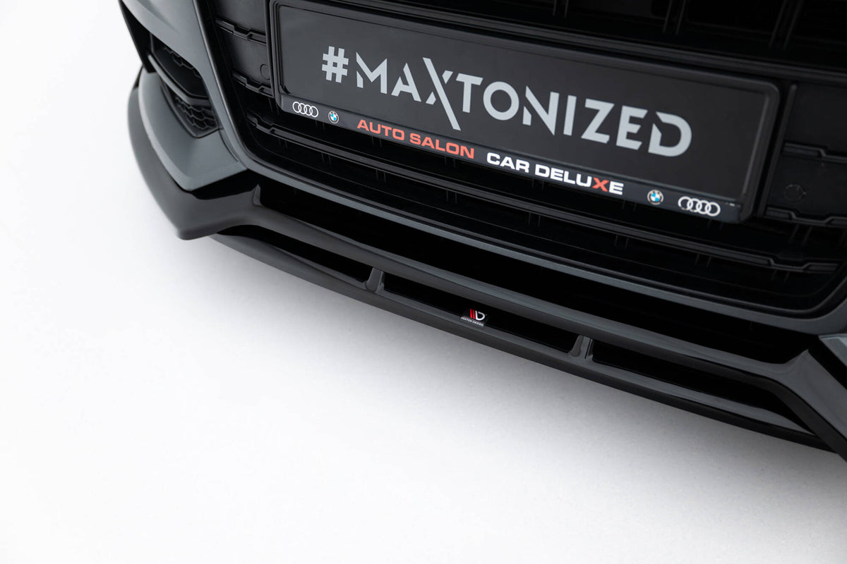 Street+ Spoilerlippe Front Ansatz V.3 passend für Audi A6 / A6 C7 S-line/ S6 C7 Facelift schwarz Hochglanz – Ansicht 4