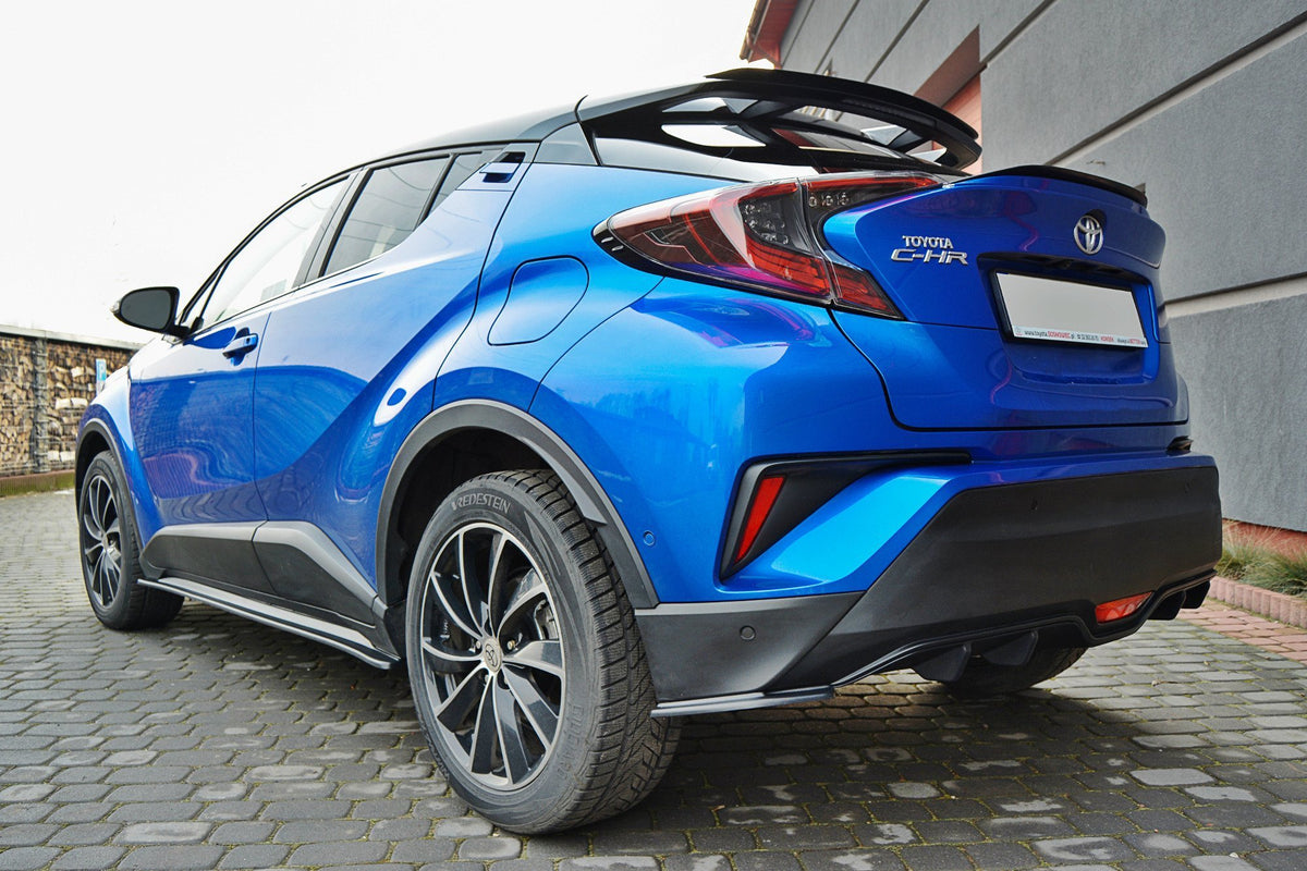 Heck Ansatz Flaps Diffusor passend für TOYOTA C-HR  schwarz Hochglanz – Ansicht 3