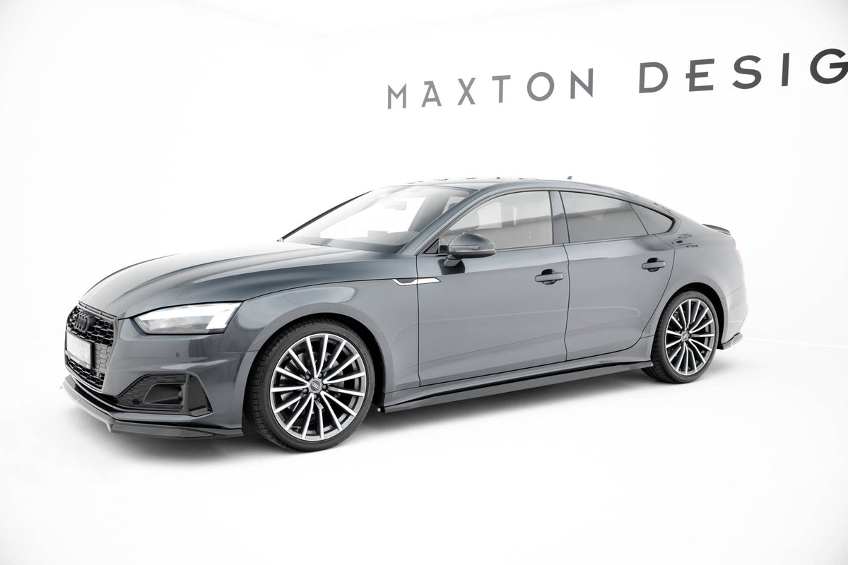 Street+ Seitenschweller Leisten passend für Audi A5 Sportback F5 Facelift schwarz Hochglanz – Ansicht 3