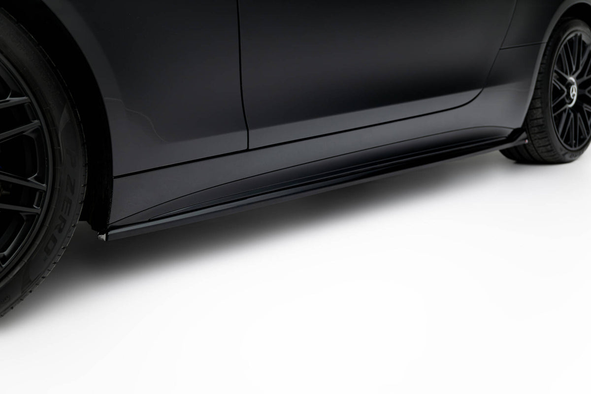Street+ Seitenschweller Leisten passend für Mercedes-AMG SL 63 R232 schwarz Hochglanz – Ansicht 3