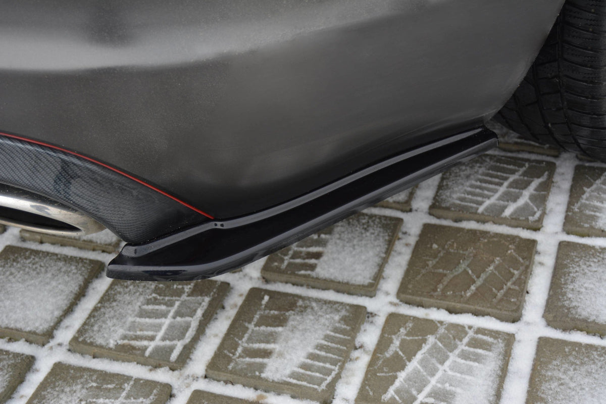 Heck Ansatz Flaps Diffusor passend für JAGUAR XF (X250) MK1 SPORTBRAKE S-PACK schwarz Hochglanz – Ansicht 2
