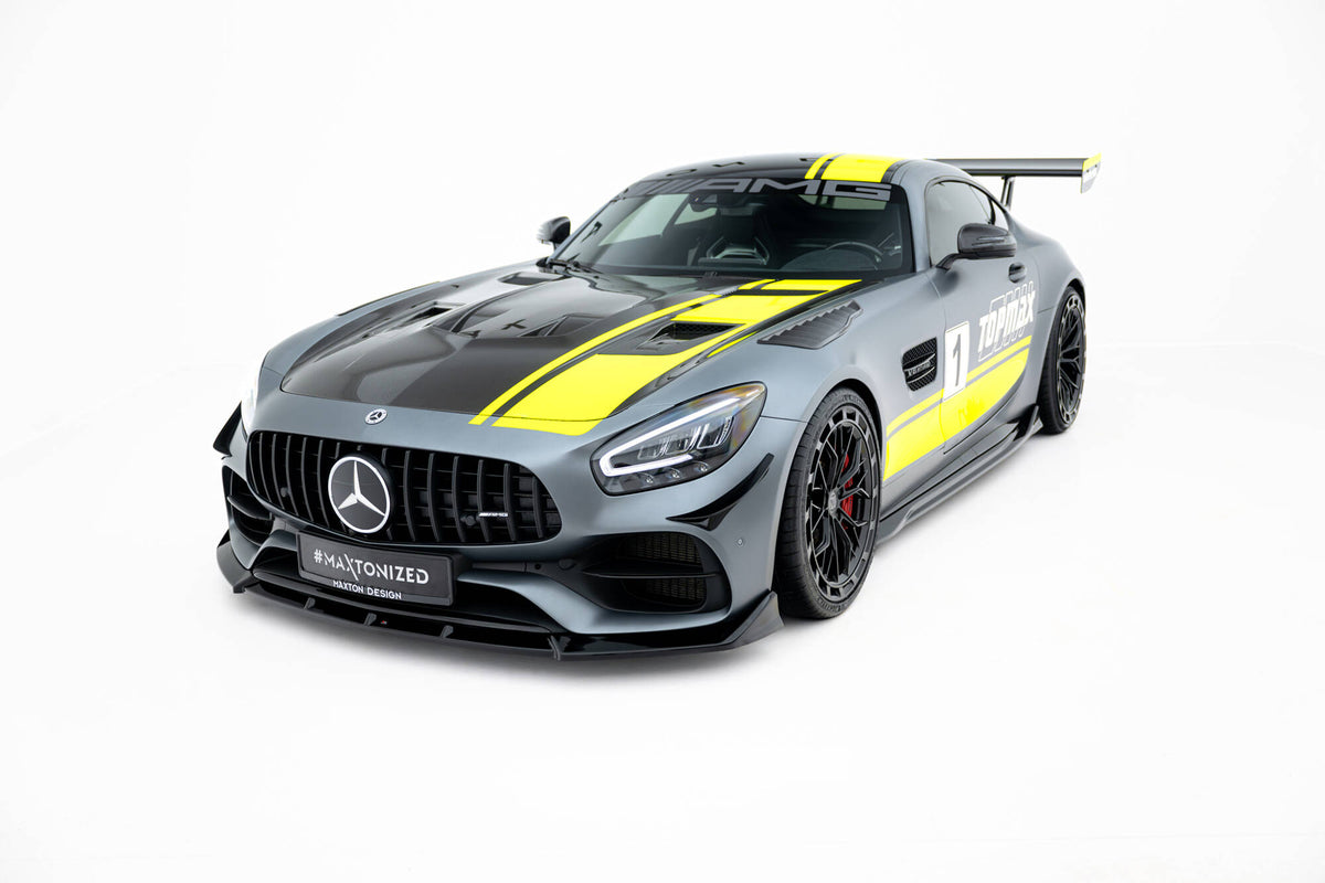 Street+ Spoilerlippe Front Ansatz passend für Mercedes-AMG GT C C190 Facelift schwarz Hochglanz – Ansicht 8