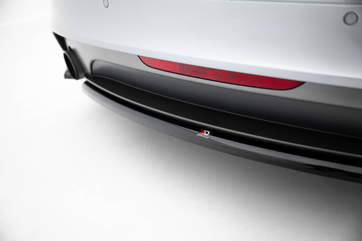Mittlerer Diffusor Heck Ansatz passend für Audi TT S-Line 8J Facelift schwarz Hochglanz – Ansicht 4