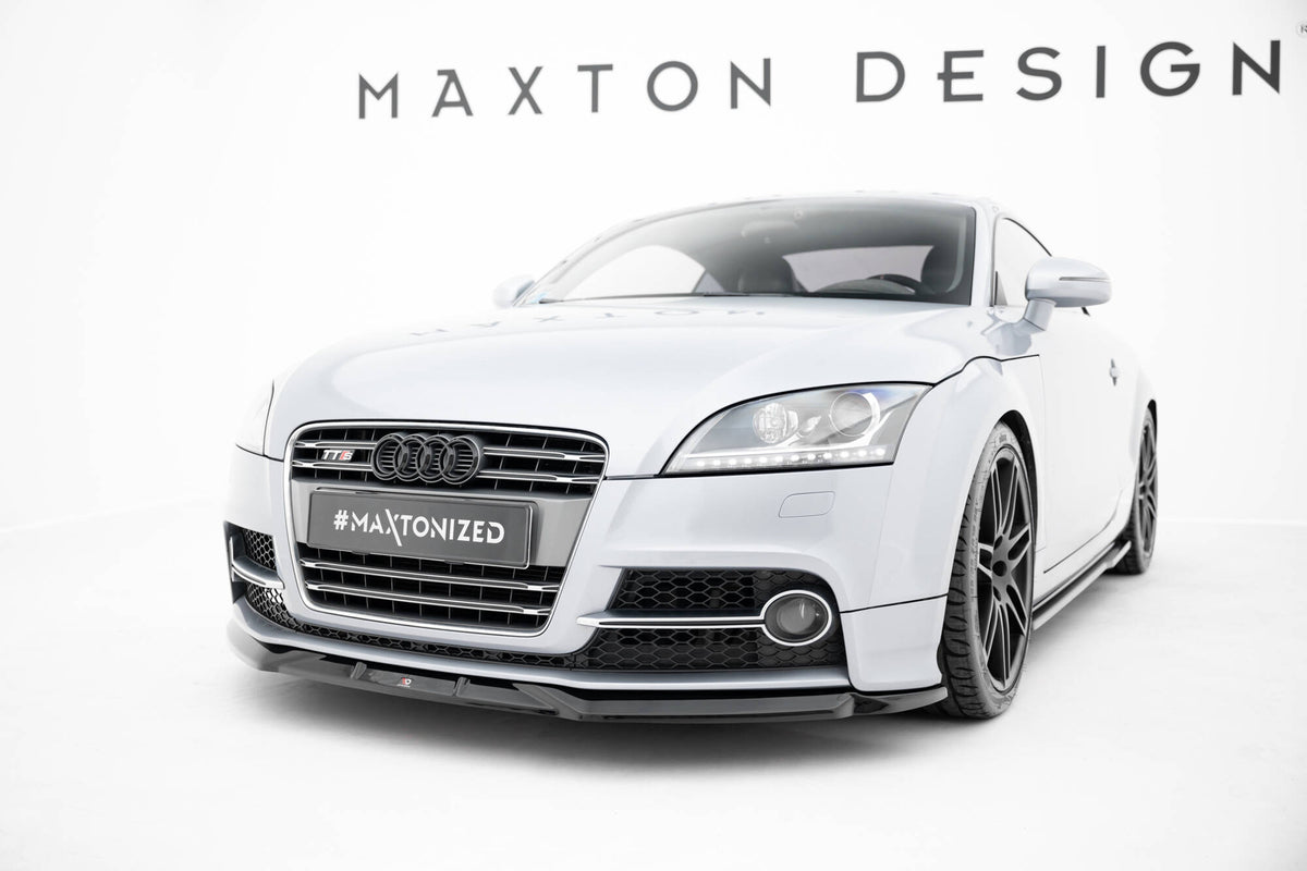 Street+ Spoilerlippe Front Ansatz V.2 passend für Audi TT S / TT S-Line 8J Facelift schwarz Hochglanz – Ansicht 4