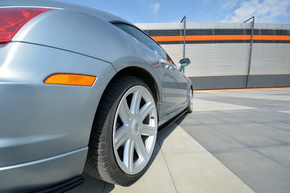 Street+ Seitenschweller Leisten passend für CHRYSLER CROSSFIRE  schwarz Hochglanz – Ansicht 3