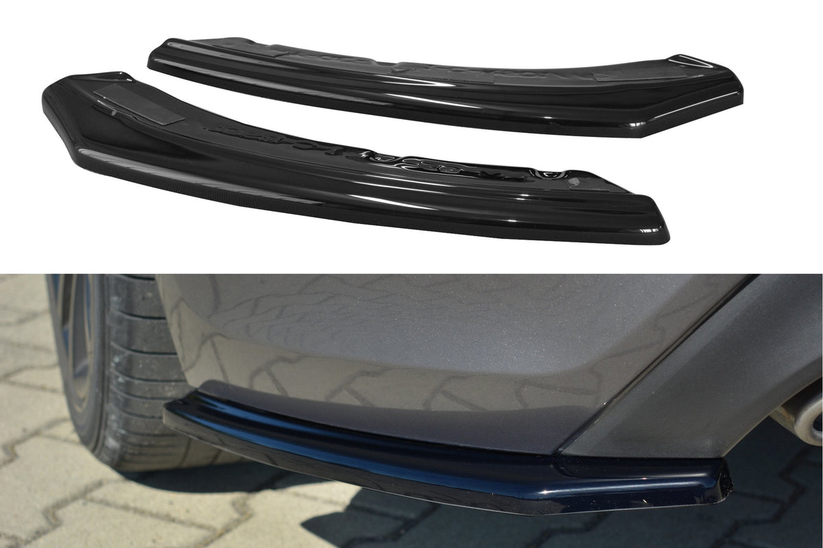 Heck Ansatz Flaps Diffusor passend für Hyundai Genesis Coupe Mk1 schwarz Hochglanz – Ansicht 2