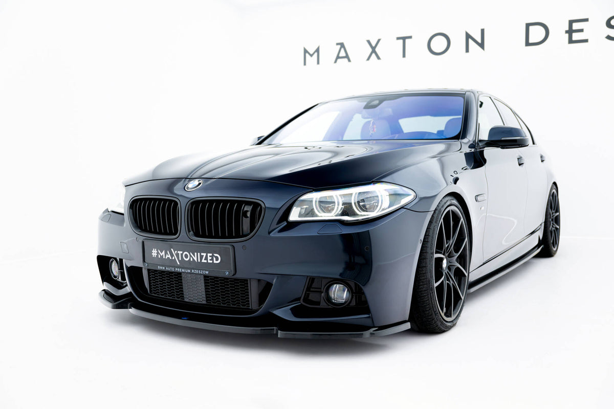 Street+ Spoilerlippe Front Ansatz V.3 passend für BMW 5er F10/F11 M-Paket schwarz Hochglanz – Ansicht 3