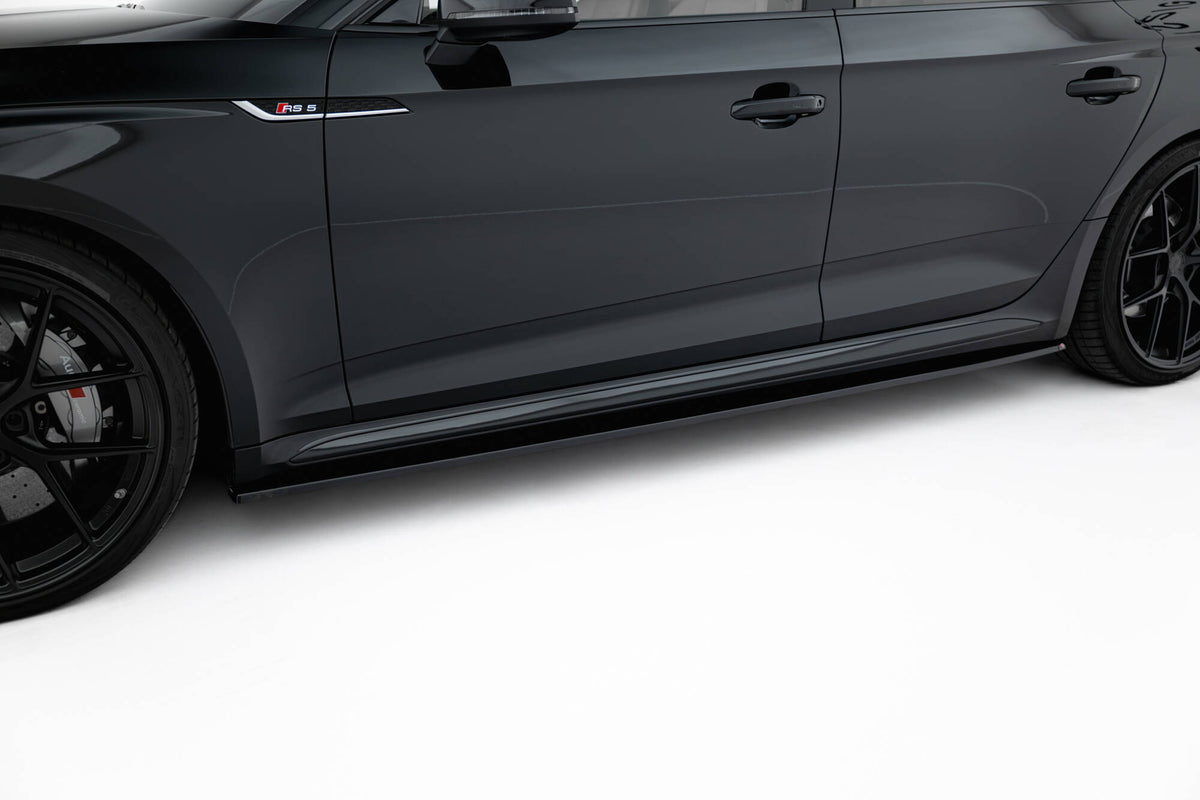 Street+ Seitenschweller Leisten passend für Audi RS5 Sportback F5 schwarz Hochglanz – Ansicht 3