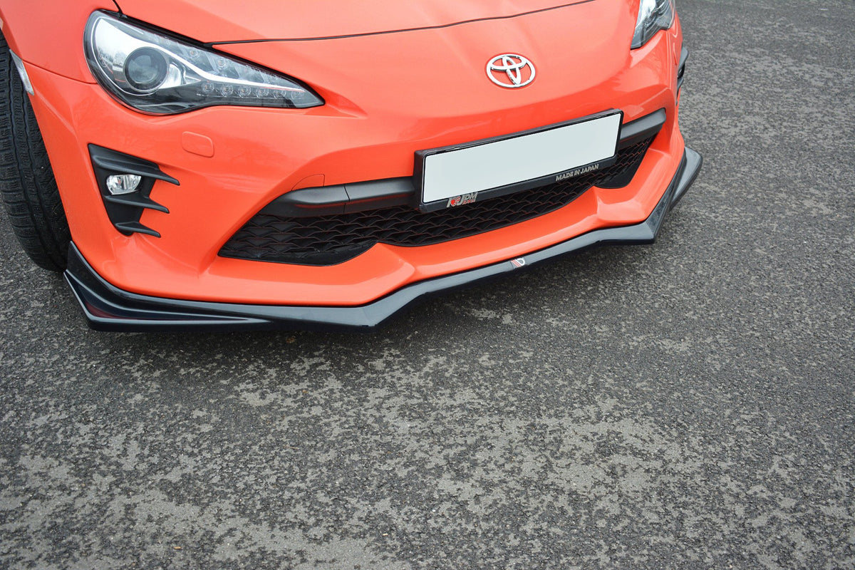Street+ Spoilerlippe Front Ansatz V.2 passend für Toyota GT86 Facelift  schwarz Hochglanz – Ansicht 3