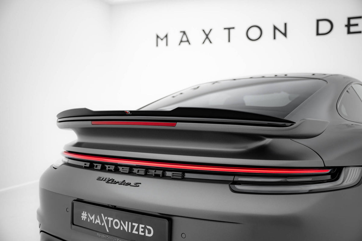 Heckspoiler Lippe Porsche 911 Turbo S Sport Package 992 schwarz Hochglanz – Ansicht 3