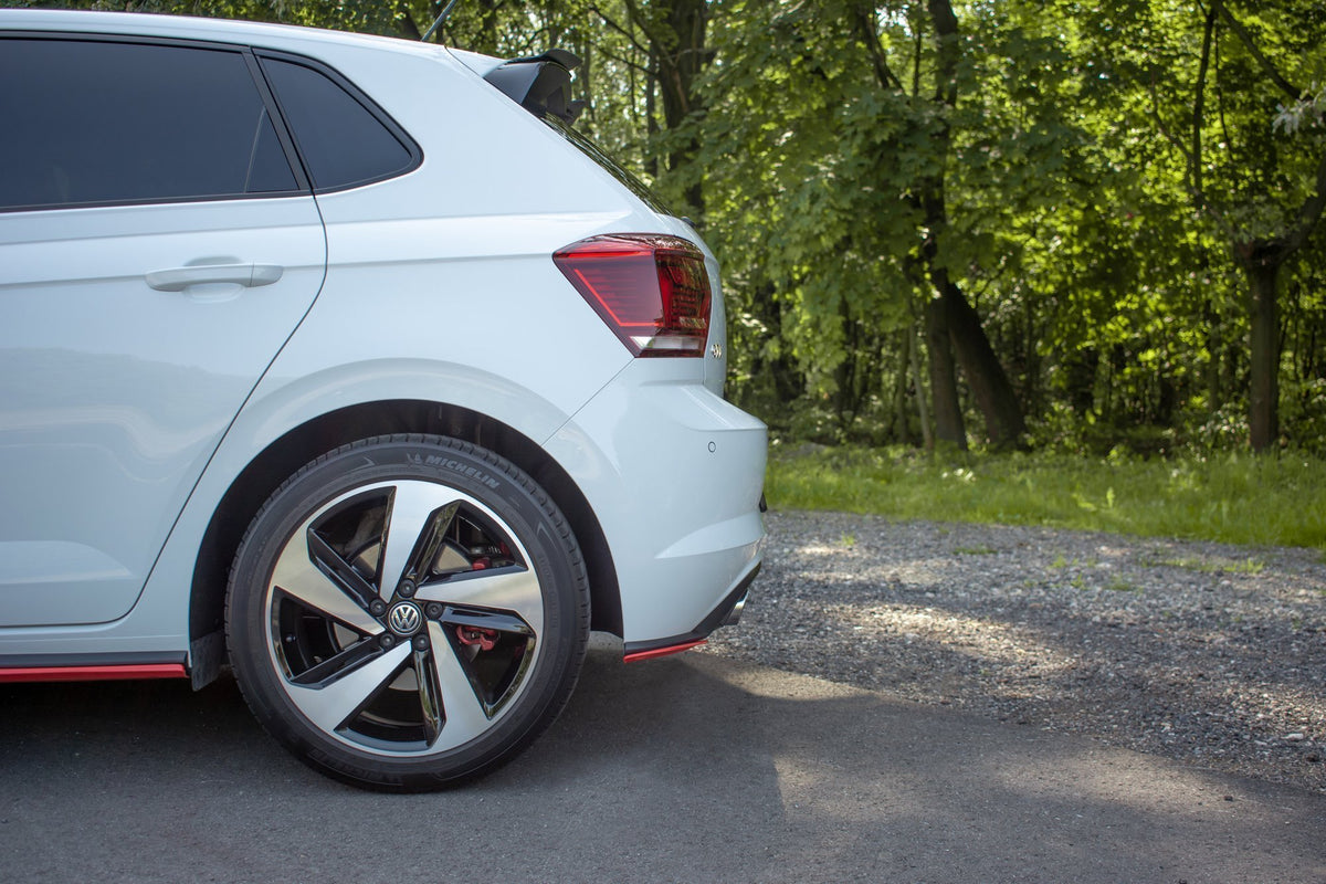 Heck Ansatz Flaps Diffusor passend für VW Polo GTI Mk6  schwarz Hochglanz – Ansicht 2