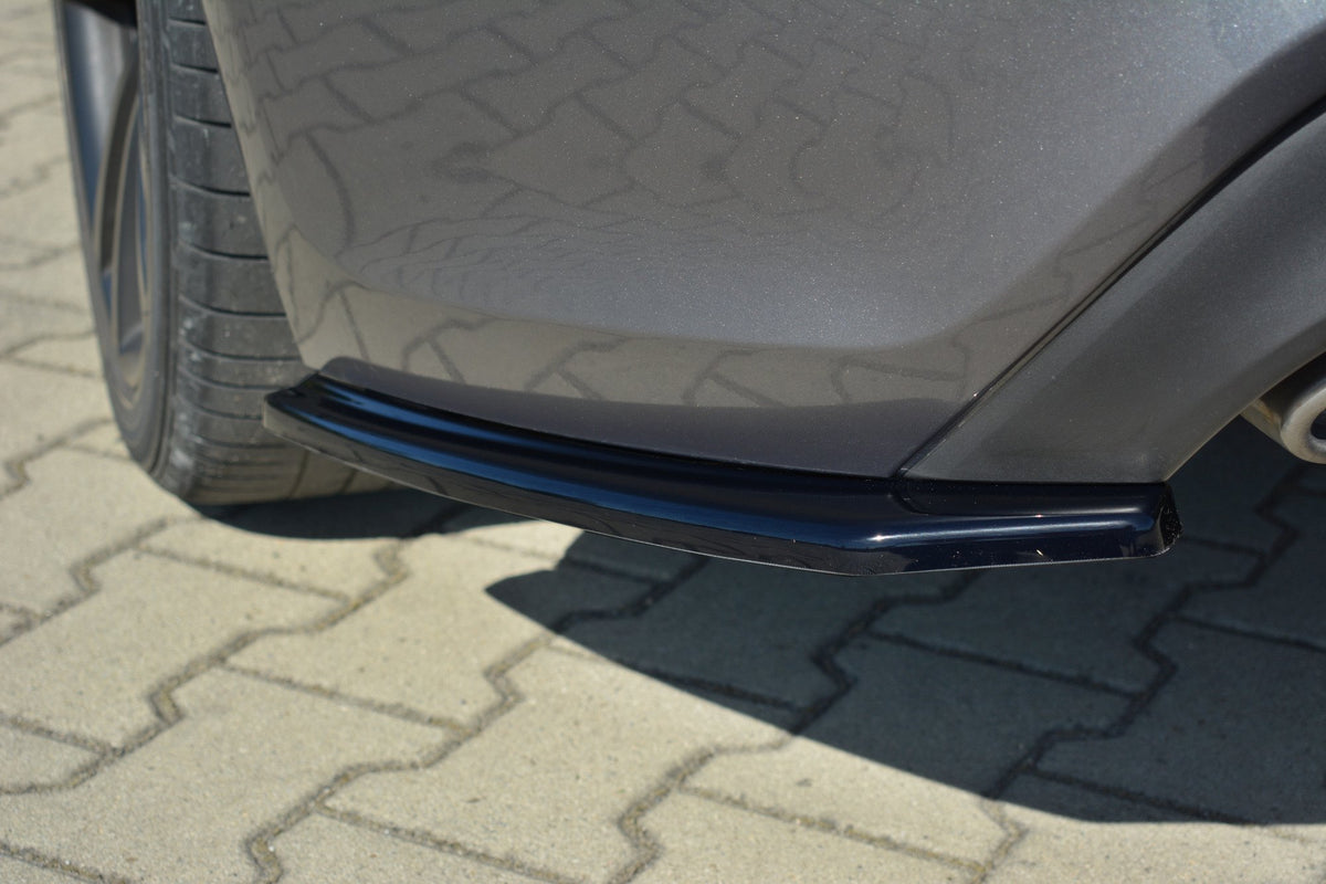 Heck Ansatz Flaps Diffusor passend für Hyundai Genesis Coupe Mk1 schwarz Hochglanz – Ansicht 4