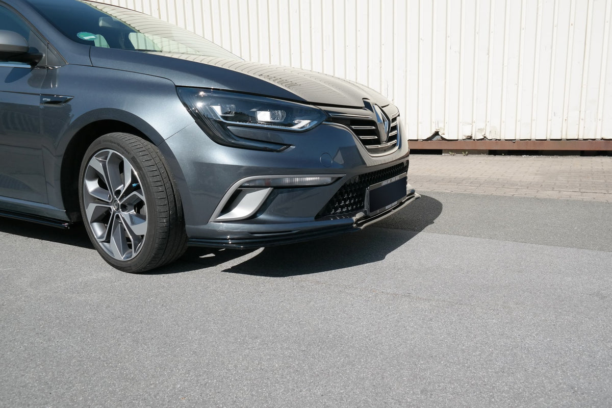 Street+ Spoilerlippe Front Ansatz passend für Renault Megane Mk.4 GT-Line schwarz Hochglanz – Ansicht 1