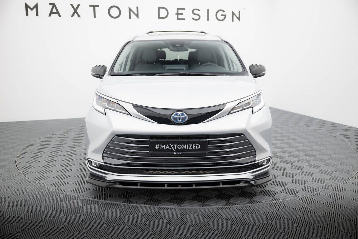 Street+ Spoilerlippe Front Ansatz passend für Toyota Sienna Mk4 schwarz Hochglanz – Ansicht 3