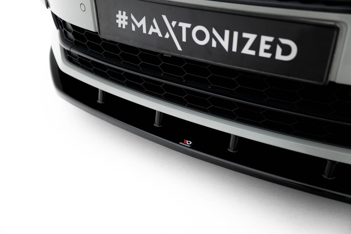 Street+ Spoilerlippe Front Ansatz V.3 passend für Skoda Superb Liftback / Combi Mk3 schwarz Hochglanz – Ansicht 1