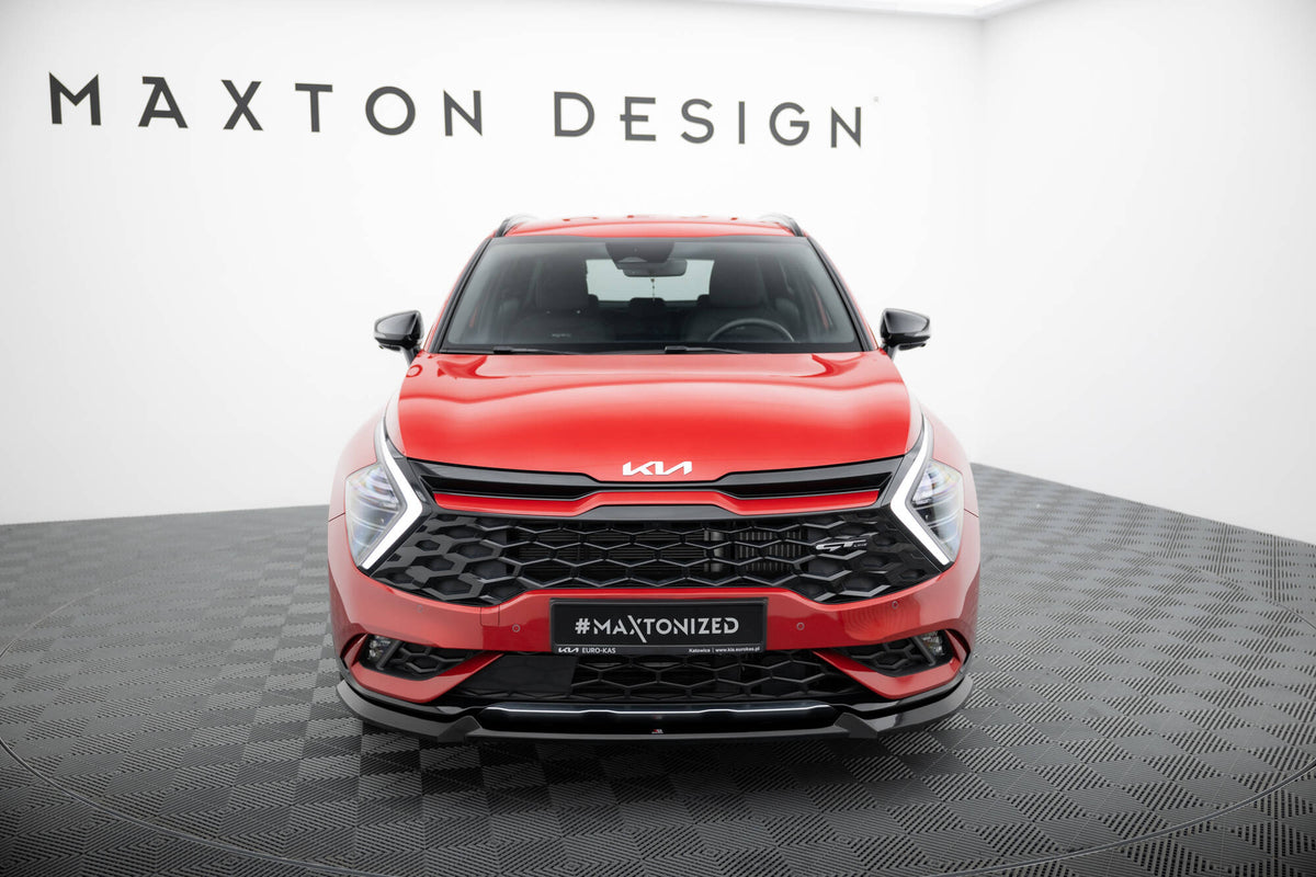 Street+ Spoilerlippe Front Ansatz passend für V.1 Kia Sportage GT-Line Mk5 schwarz Hochglanz – Ansicht 1