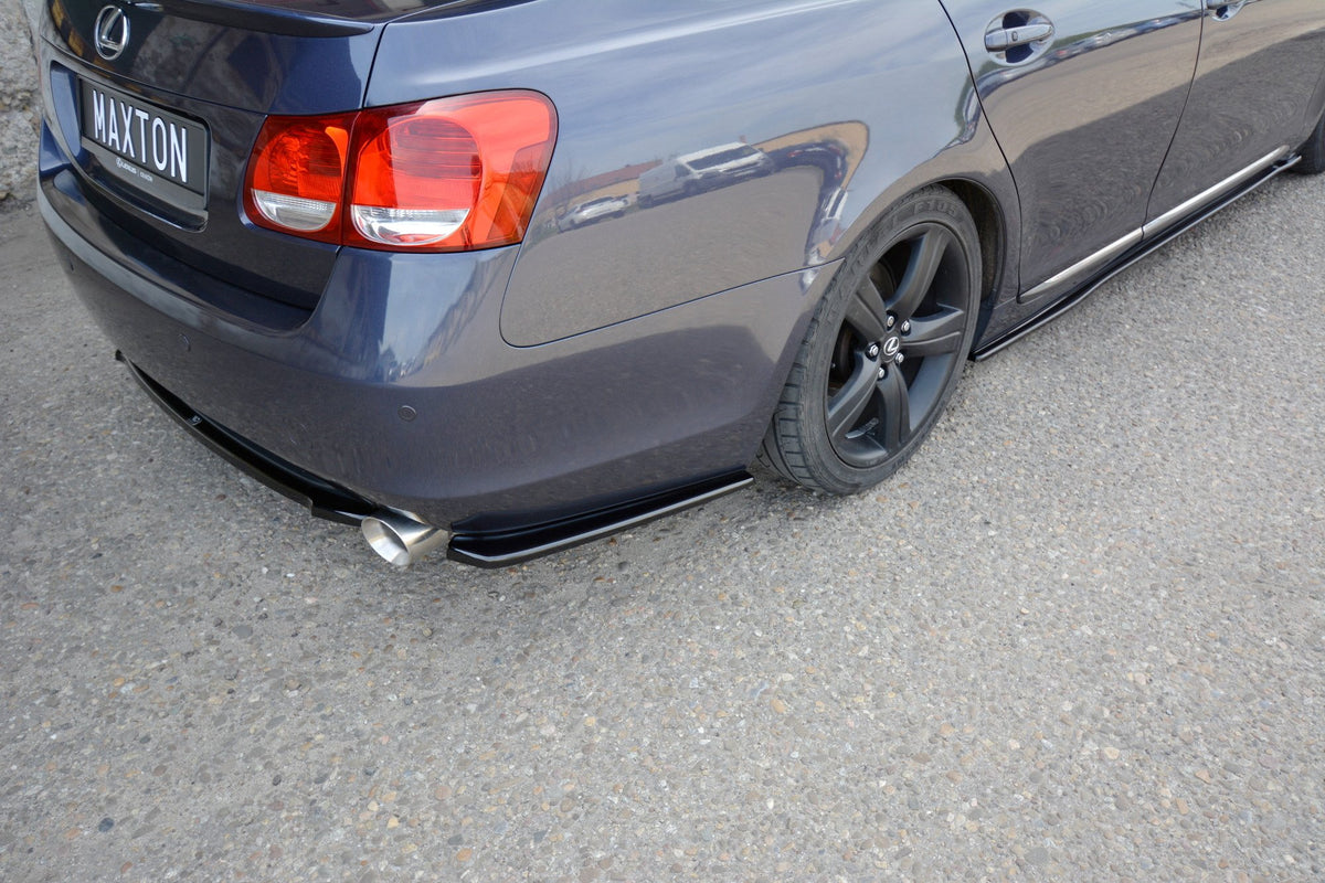 Heck Ansatz Flaps Diffusor passend für Lexus GS Mk3 schwarz Hochglanz – Ansicht 4
