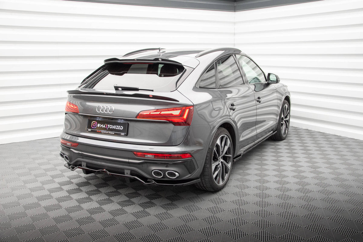 Street+ Mittlerer Diffusor RACE passend für Audi SQ5 / Q5 S-Line Sportback Mk2 Facelift schwarz Hochglanz – Ansicht 1