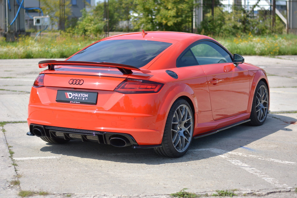 Heck Ansatz Flaps Diffusor passend für Audi TT RS 8S schwarz Hochglanz – Ansicht 1