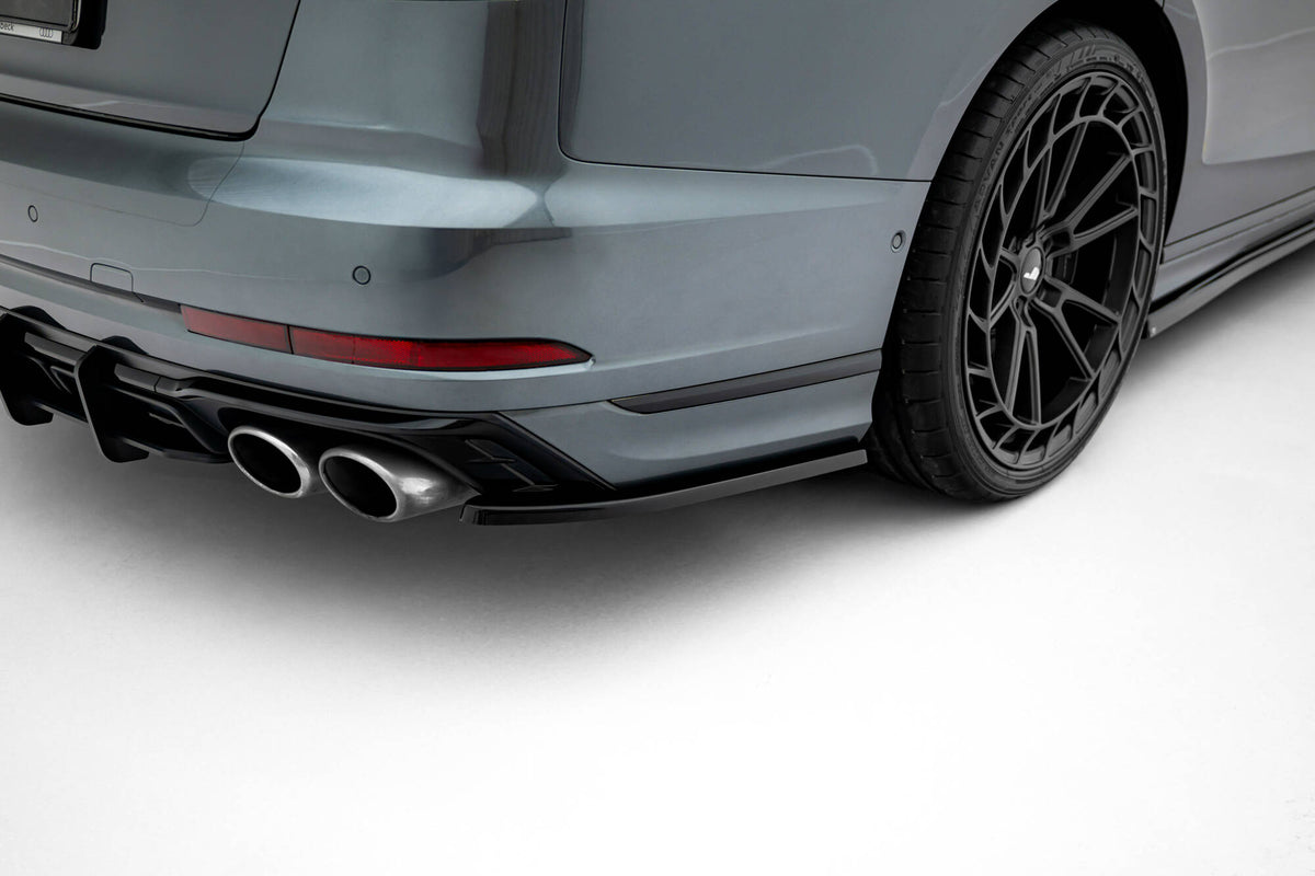 Heck Ansatz Flaps Diffusor passend für Audi S8 D5 Facelift schwarz Hochglanz – Ansicht 4