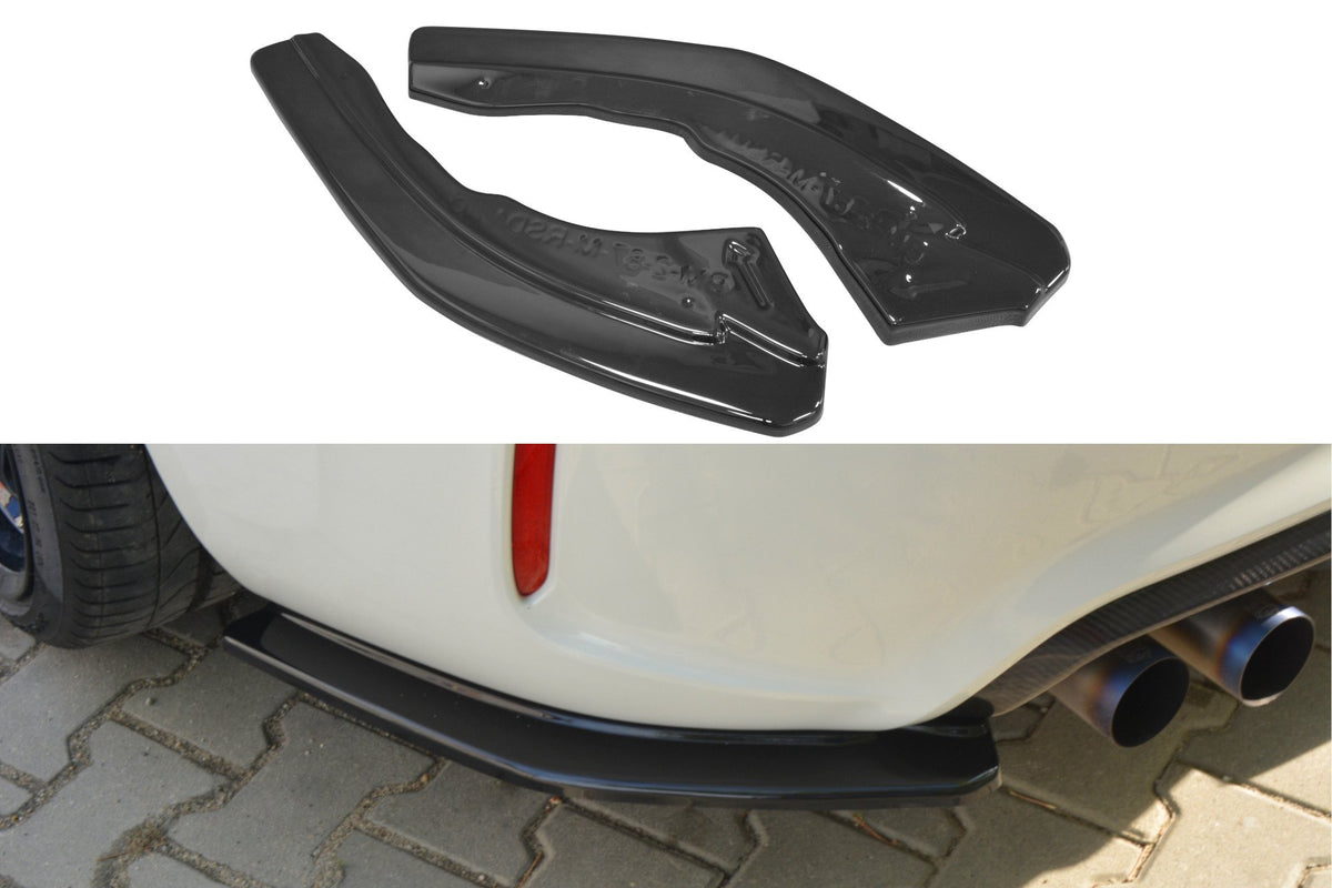 Heck Ansatz Flaps Diffusor passend für BMW M2 (F87) COUPÉ schwarz Hochglanz – Ansicht 2