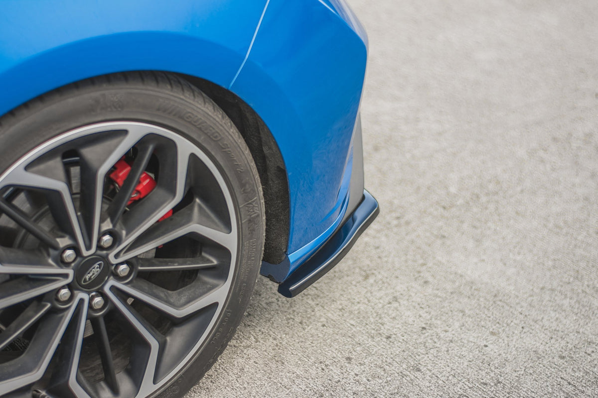 Heck Ansatz Flaps Diffusor V.1 passend für Ford Focus ST Mk4 schwarz Hochglanz – Ansicht 6